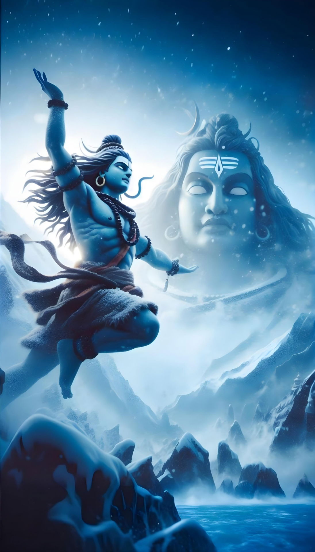 Shiva dancing in the Himalayas