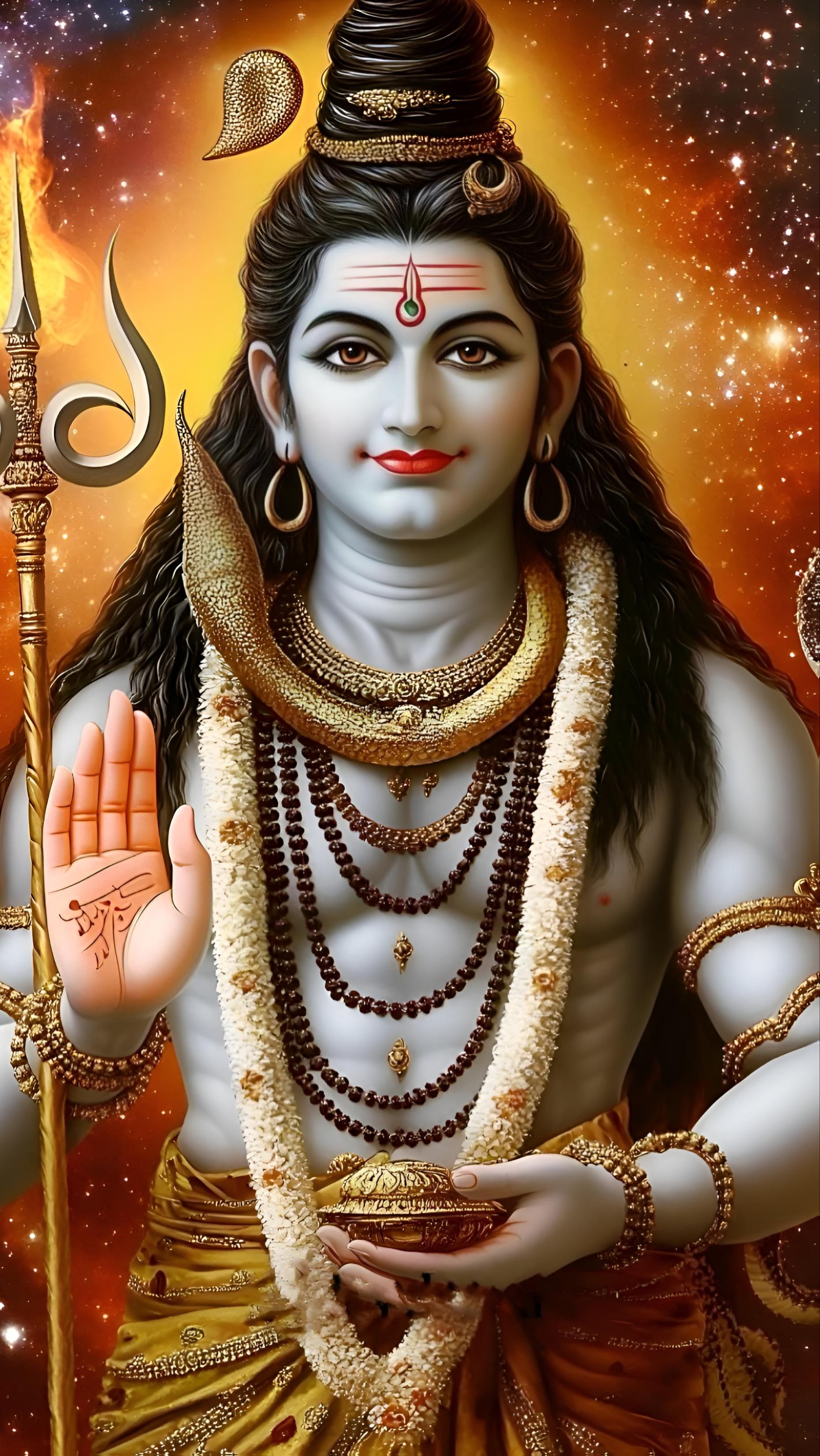 Lord Shiva cosmic portrait divine wallpaper