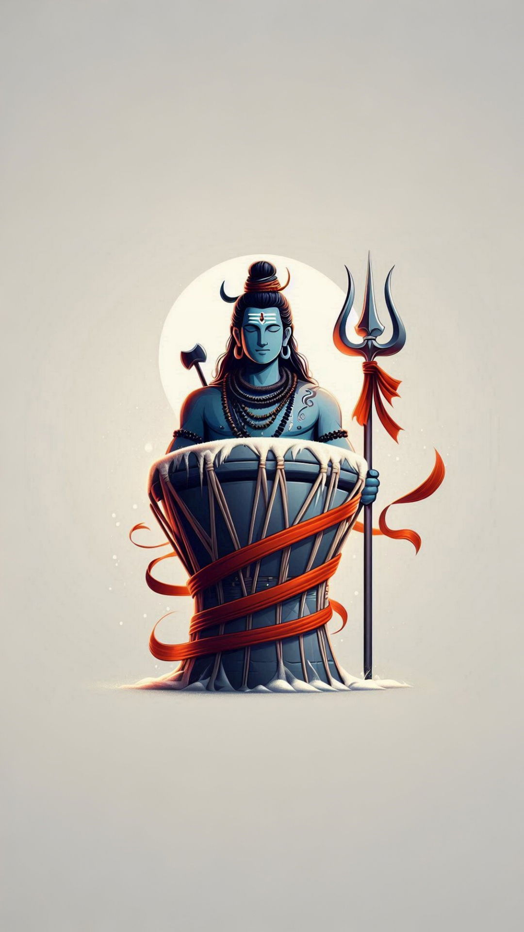 Shiva embodying cosmic drum and trident