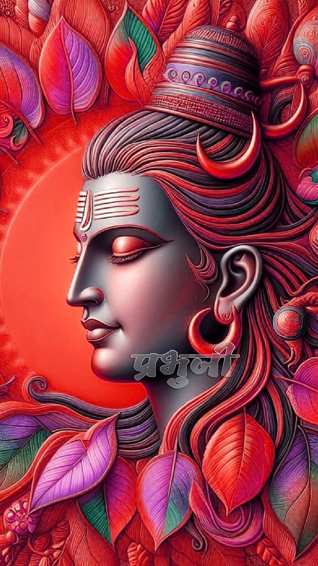 Lord Shiva vibrant portrait devotional image