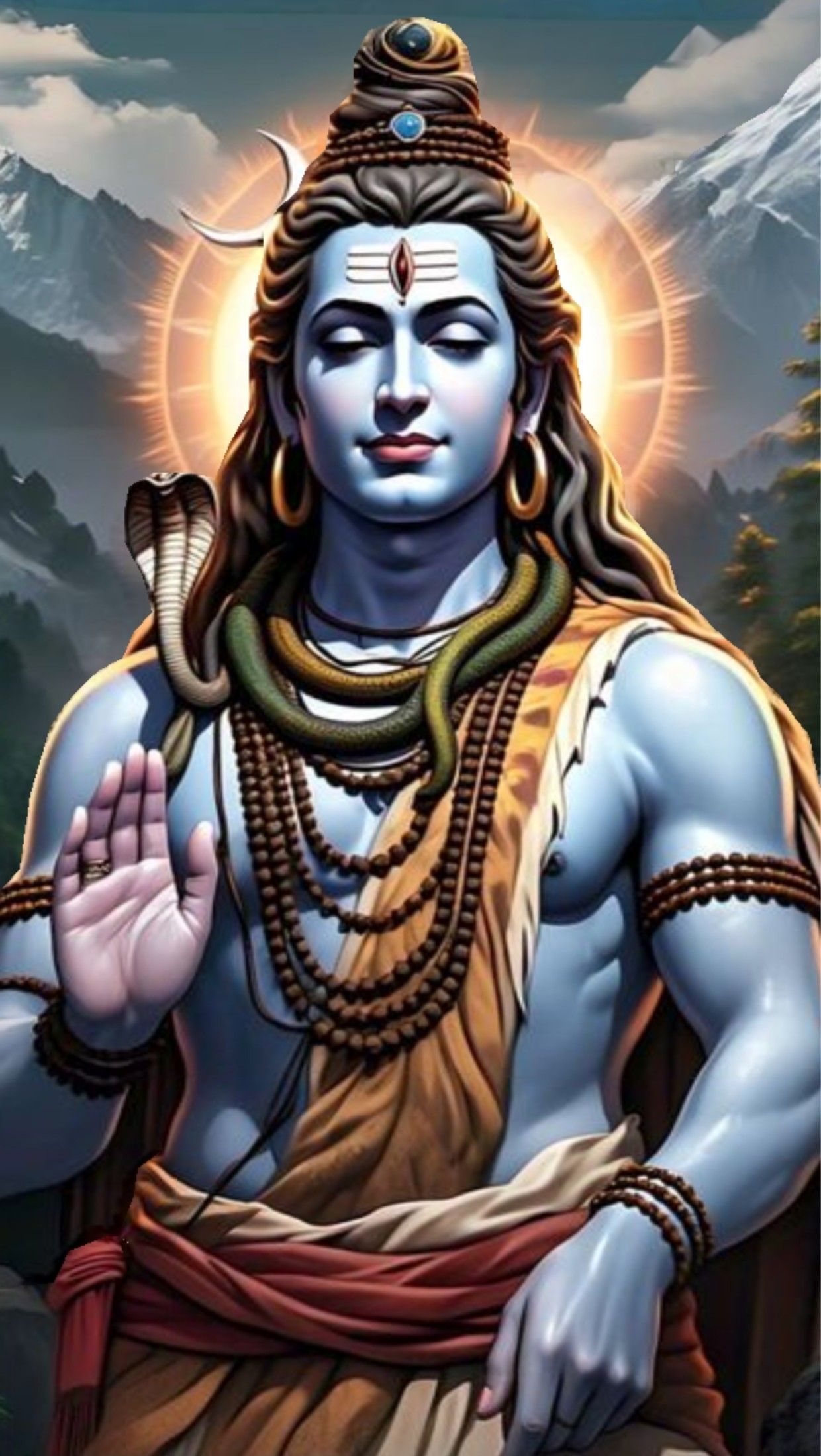 Lord Shiva in the Himalayas.