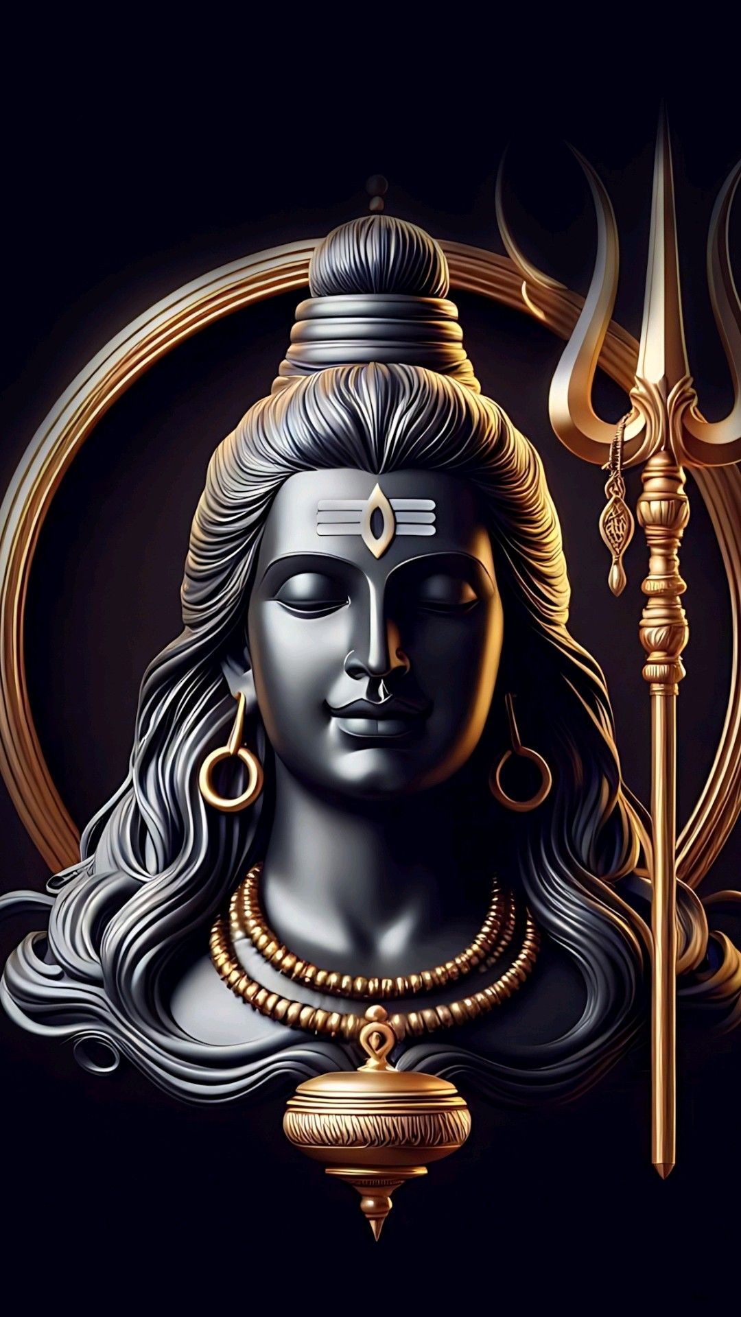 Serene portrait of Lord Shiva.