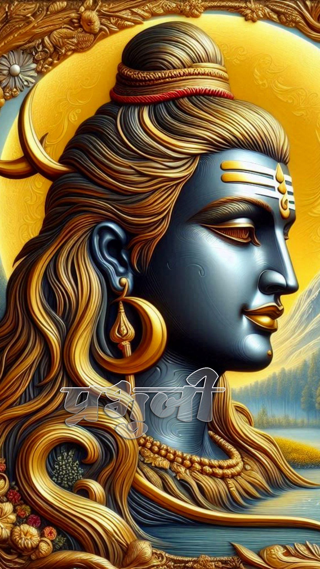 Serene portrait of Lord Shiva