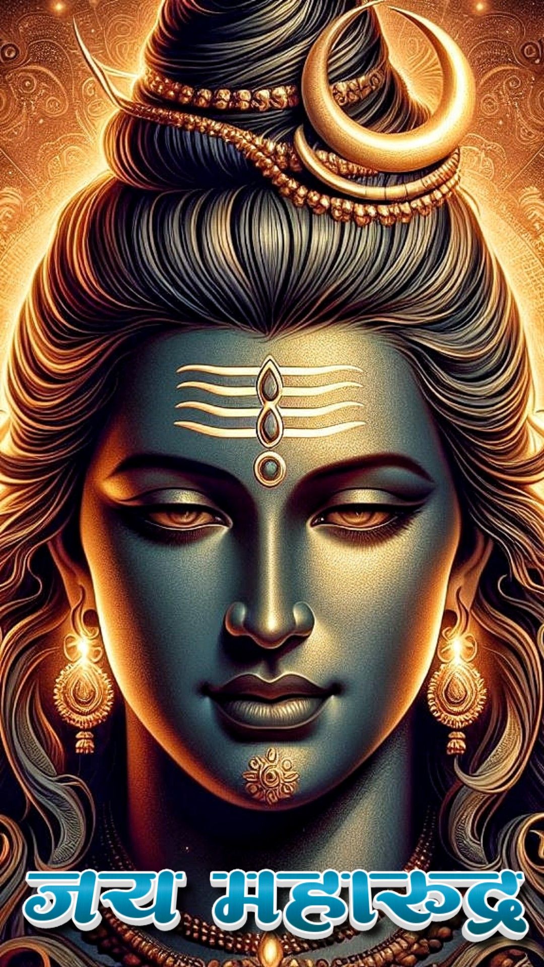 Lord Shiva\'s serene and powerful face.