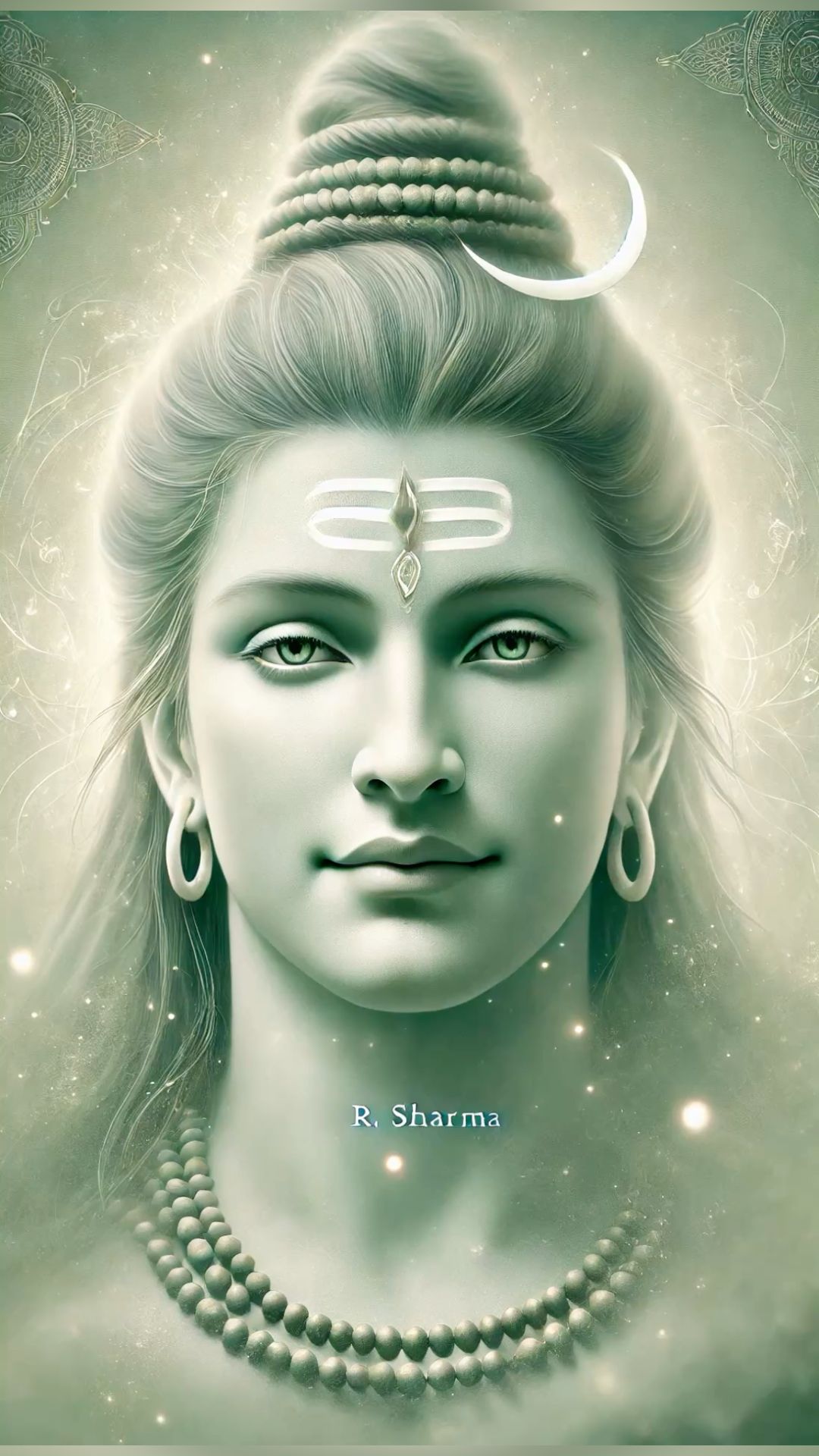Shiva\'s serene face, divine portrait