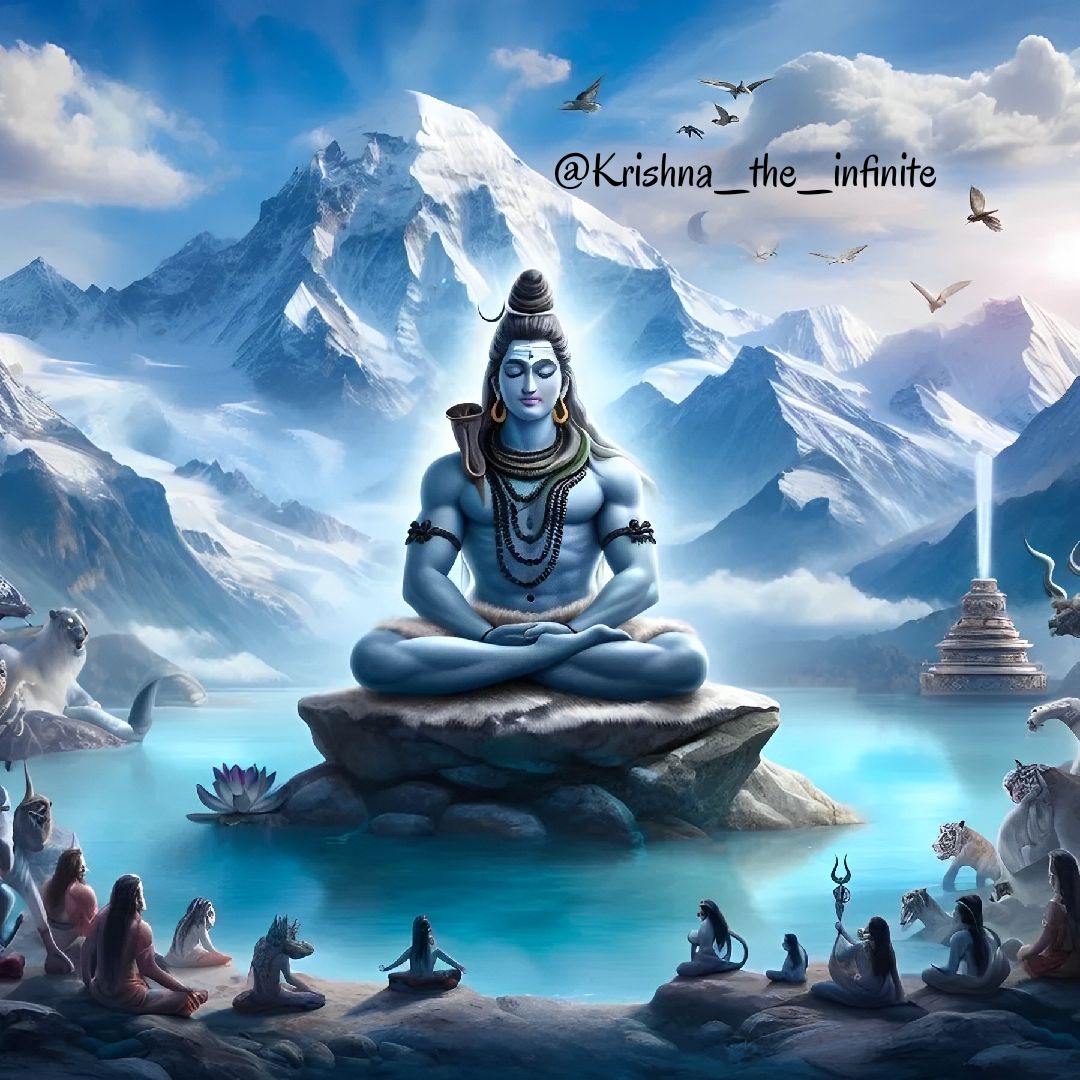 shiva meditating in the himalayas