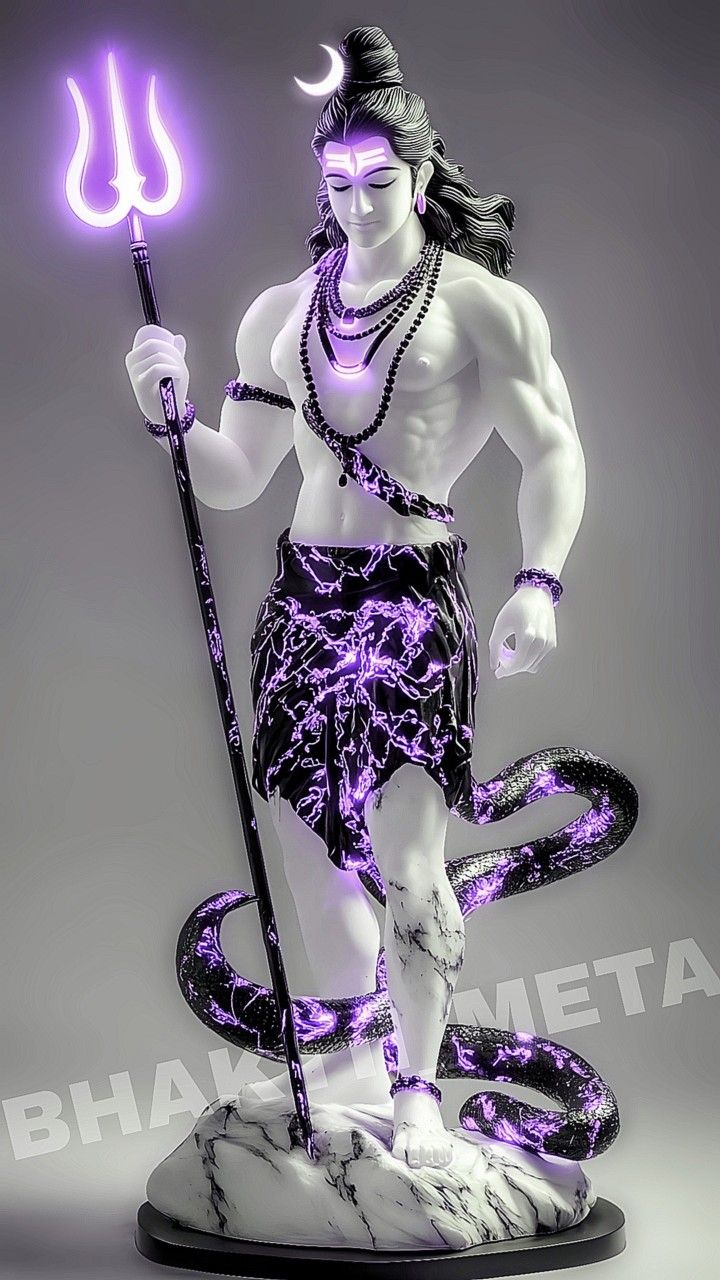 Lord Shiva holding a Trishul