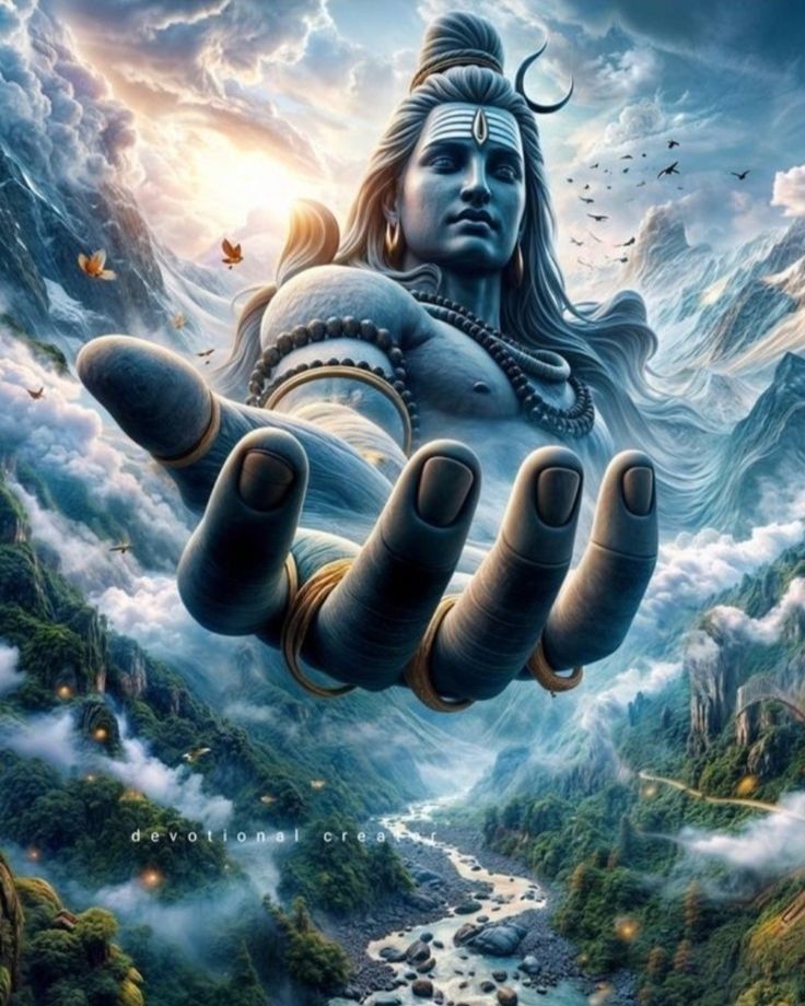 Shiva\'s blessing hand, cosmic protector