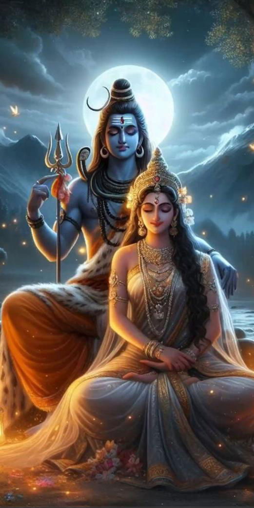Shiva Parvati divine couple wallpaper