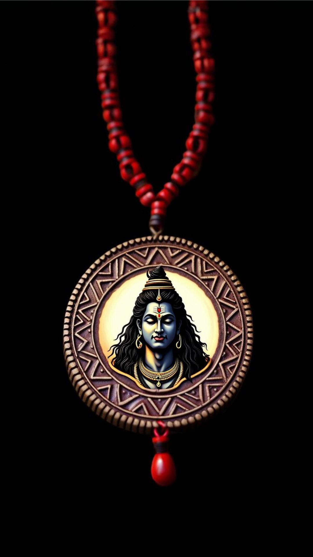 Lord Shiva pendant, divine mobile wallpaper
