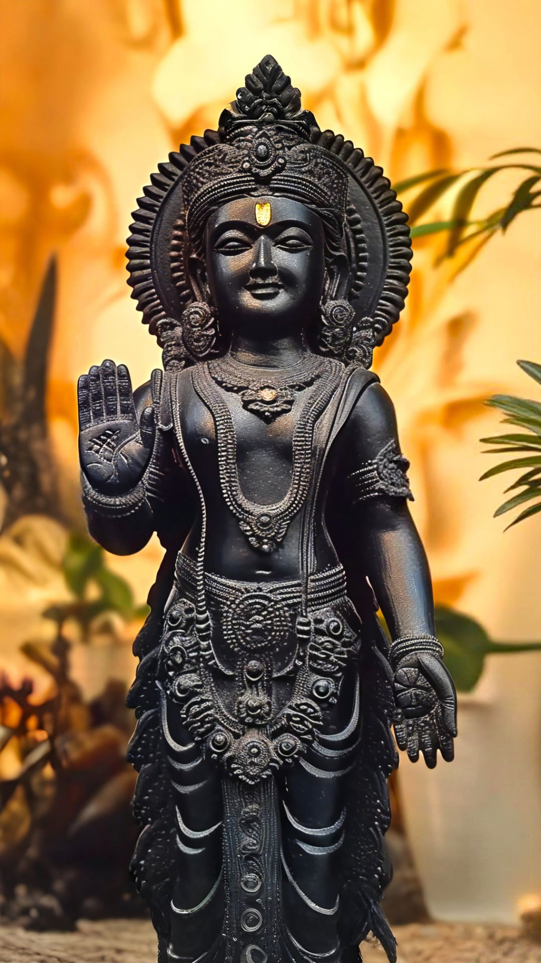 Lord Shiva blessing with raised hand