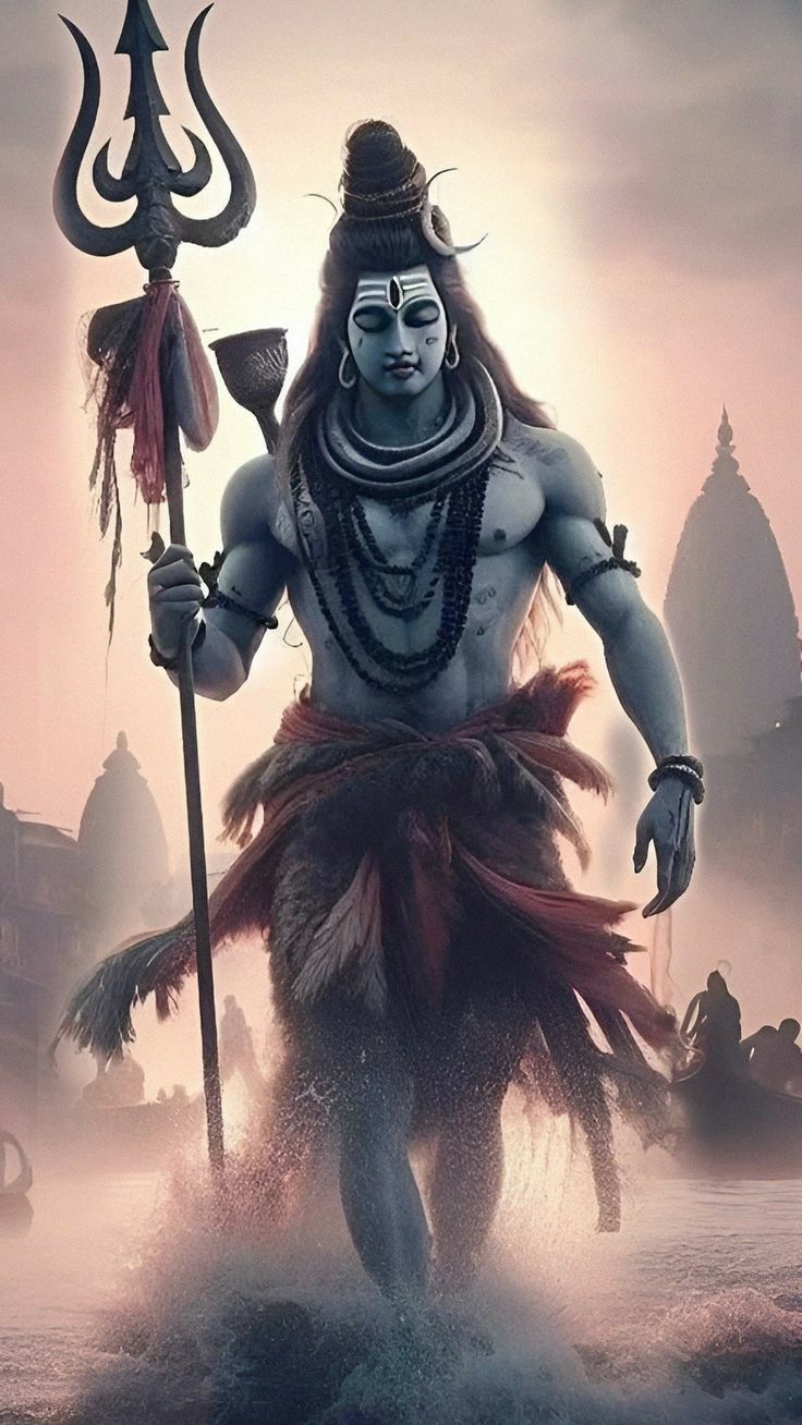Powerful Shiva with Trishul wallpaper