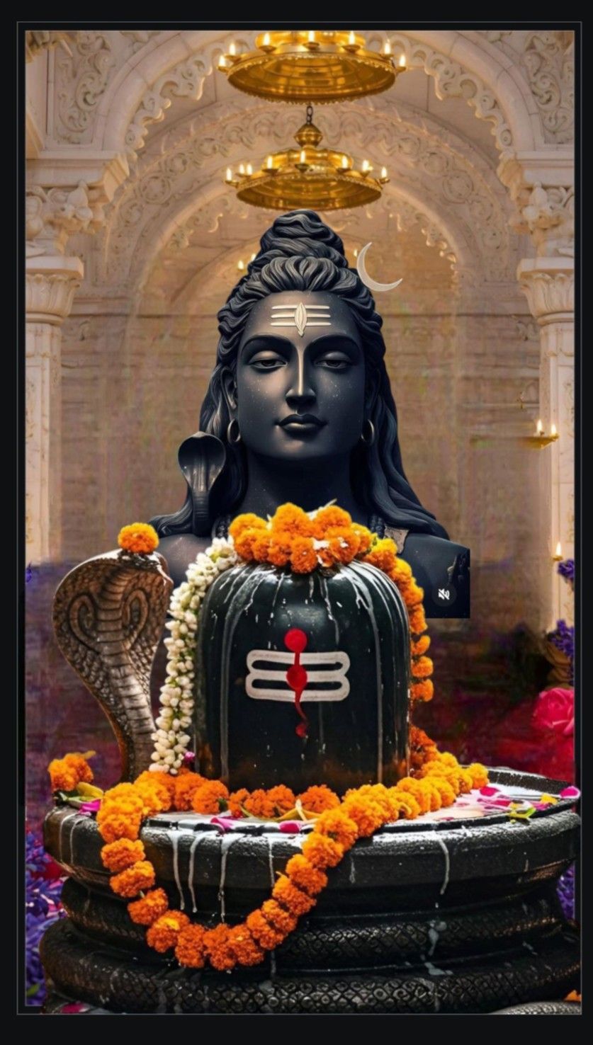 Serene Shiva meditating with Trishul