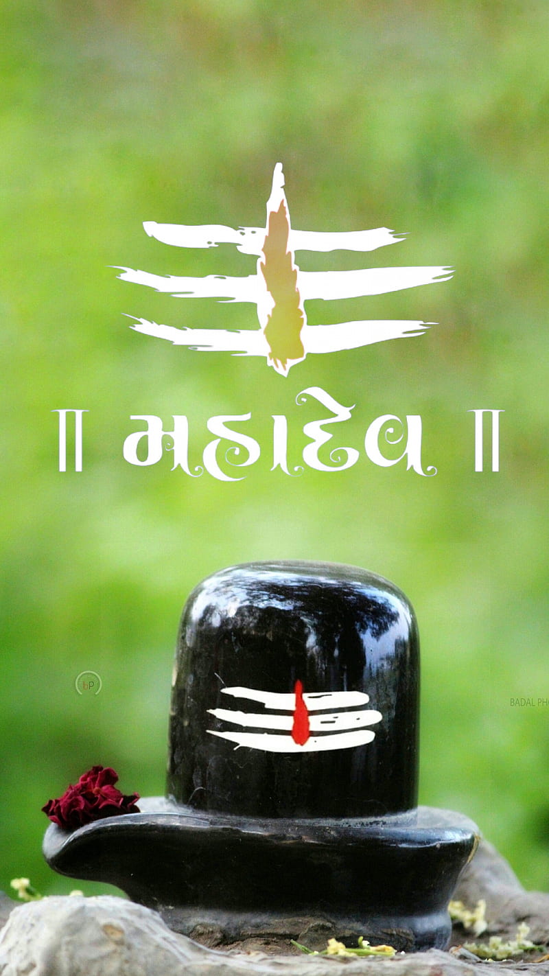 Shiva Lingam with Trishul and Om symbol