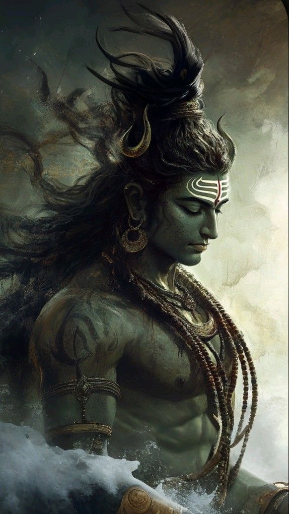Lord Shiva, the cosmic ascetic, portrait.