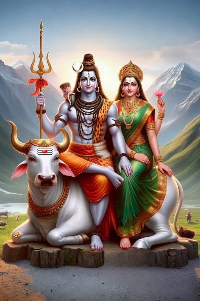 Shiva and Parvati on Mount Kailash