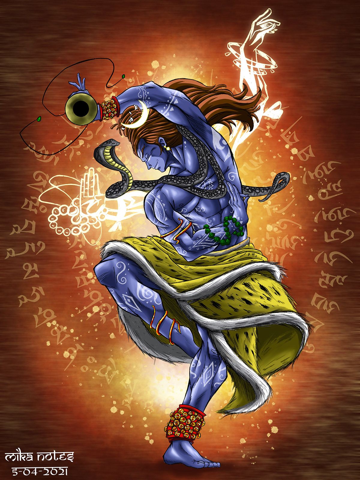 Lord Shiva dancing the Tandava.