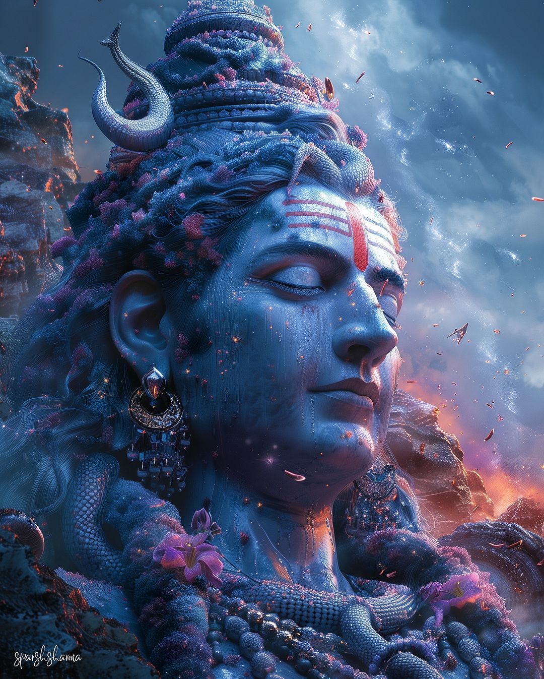 Lord Shiva serene divine portrait