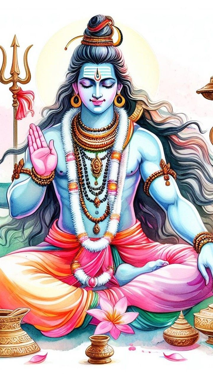 Lord Shiva in a peaceful pose