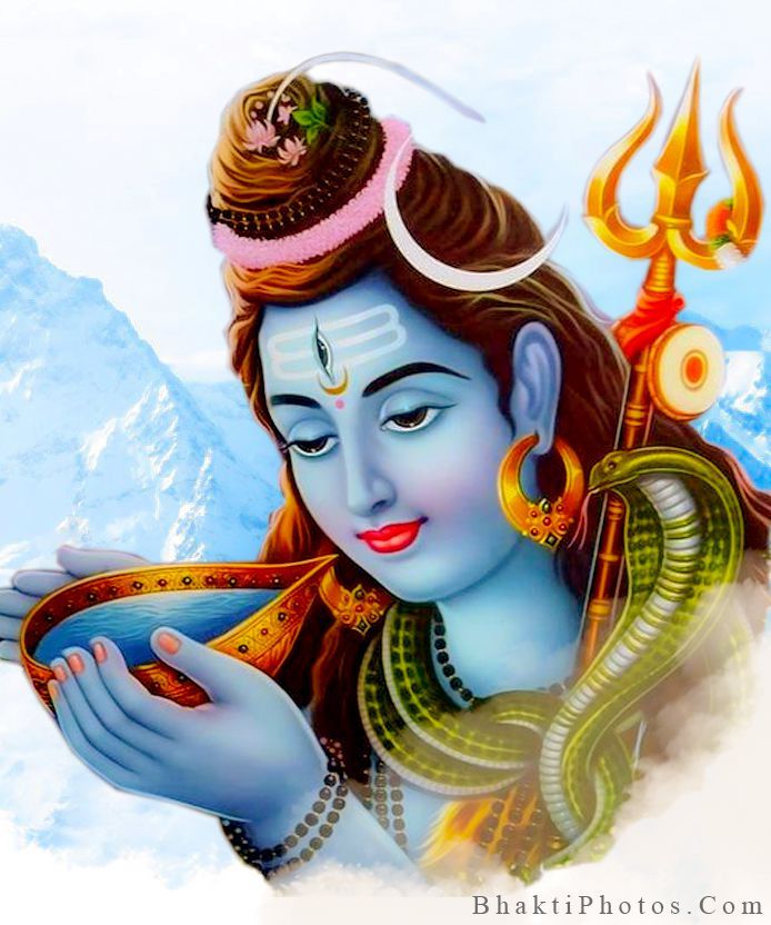 Lord Shiva with Ganga and Trishul