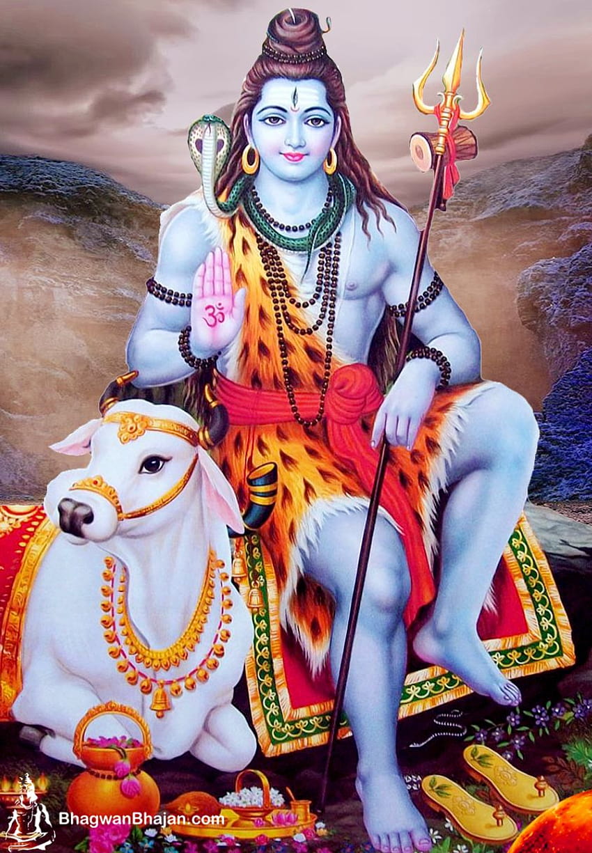 Shiva seated on Nandi bull