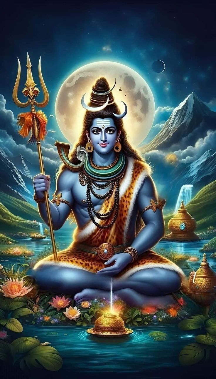 Meditating Shiva in the Himalayas