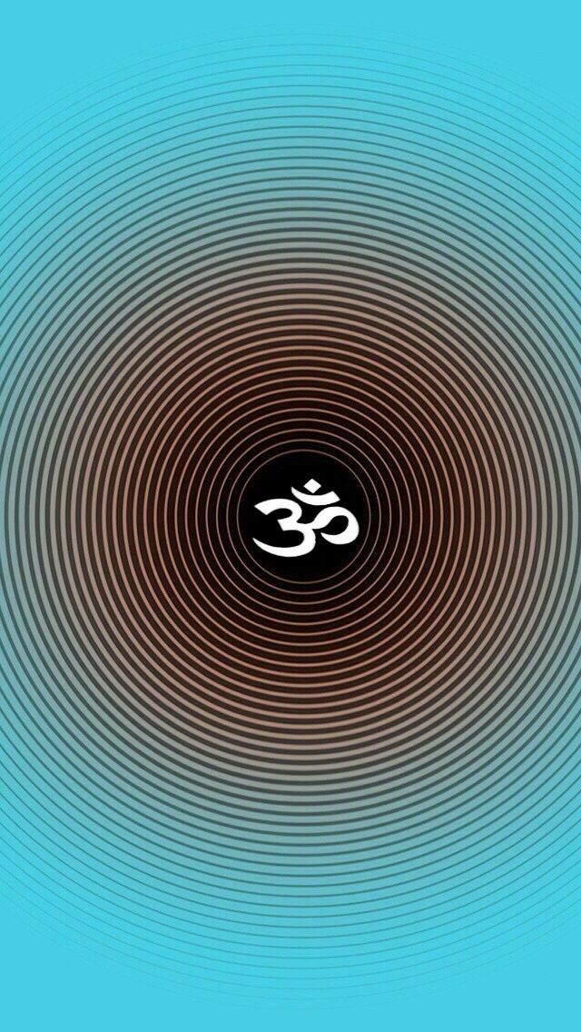 Om symbol radiating peaceful energy.
