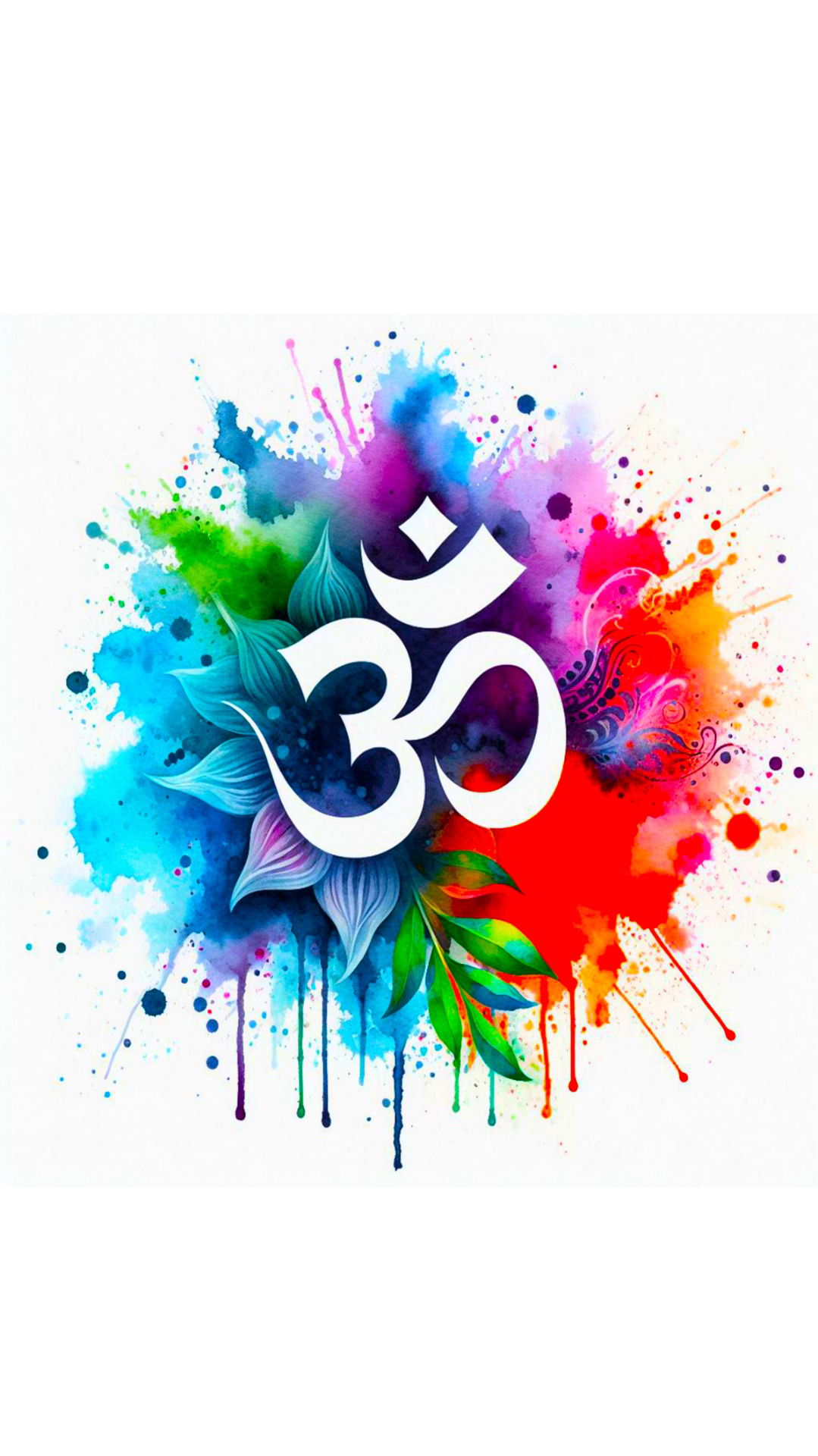 Colorful Om symbol artistic wallpaper