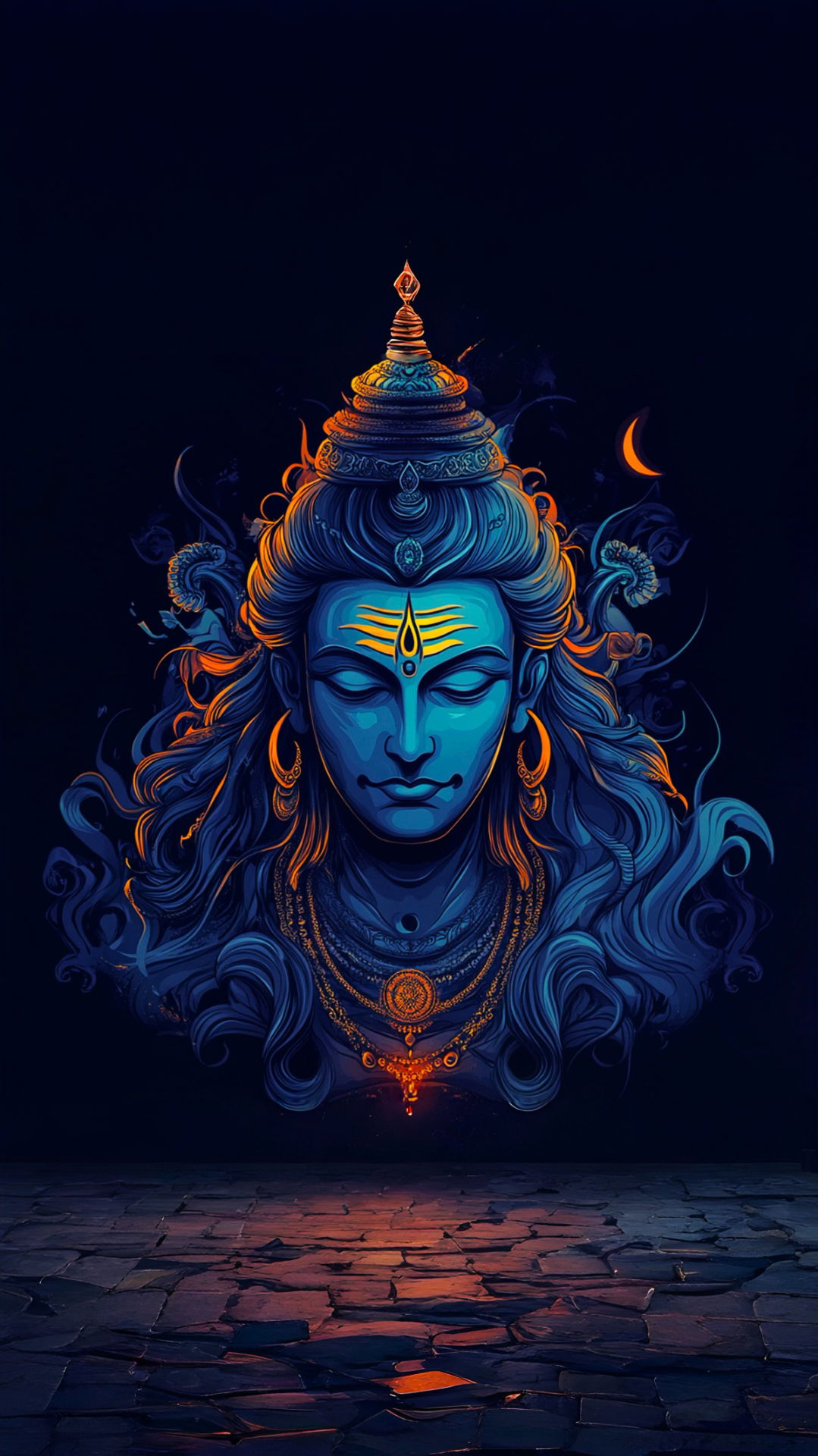 Lord Shiva serene face divine portrait