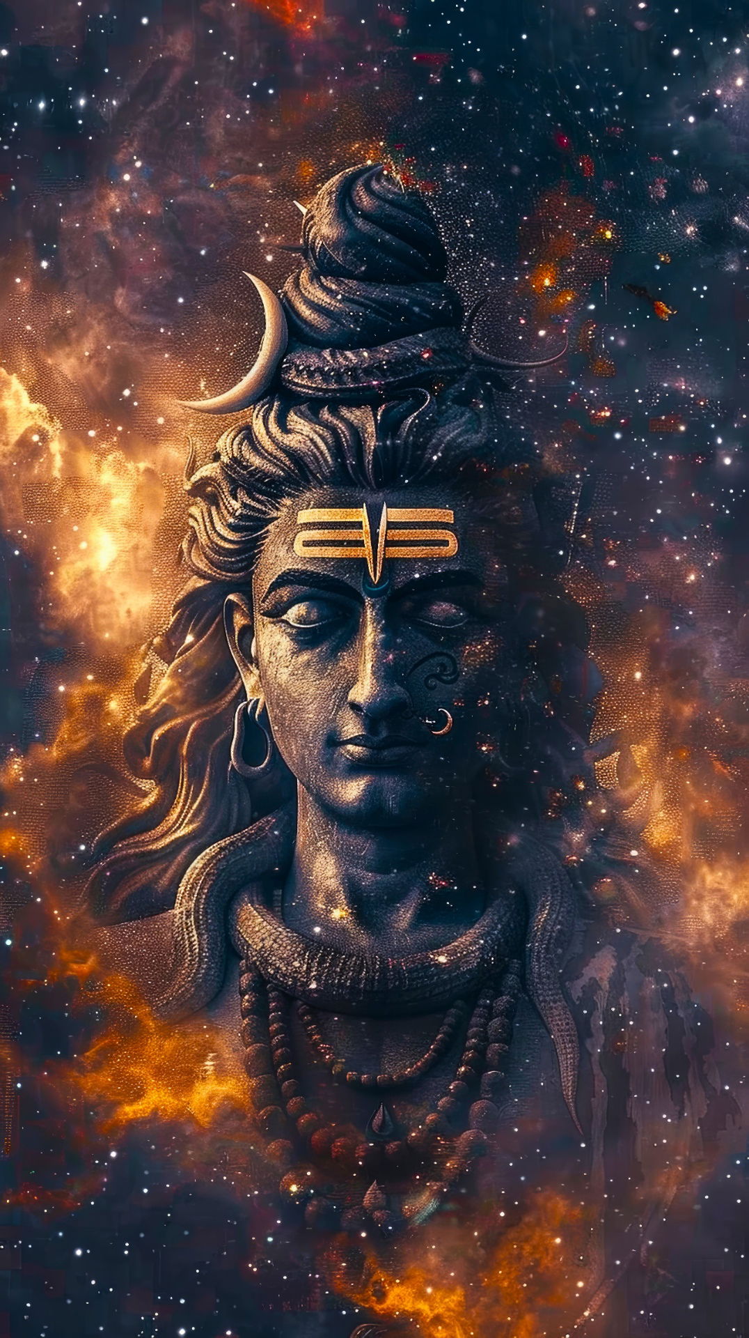 Shiva amidst a cosmic galaxy