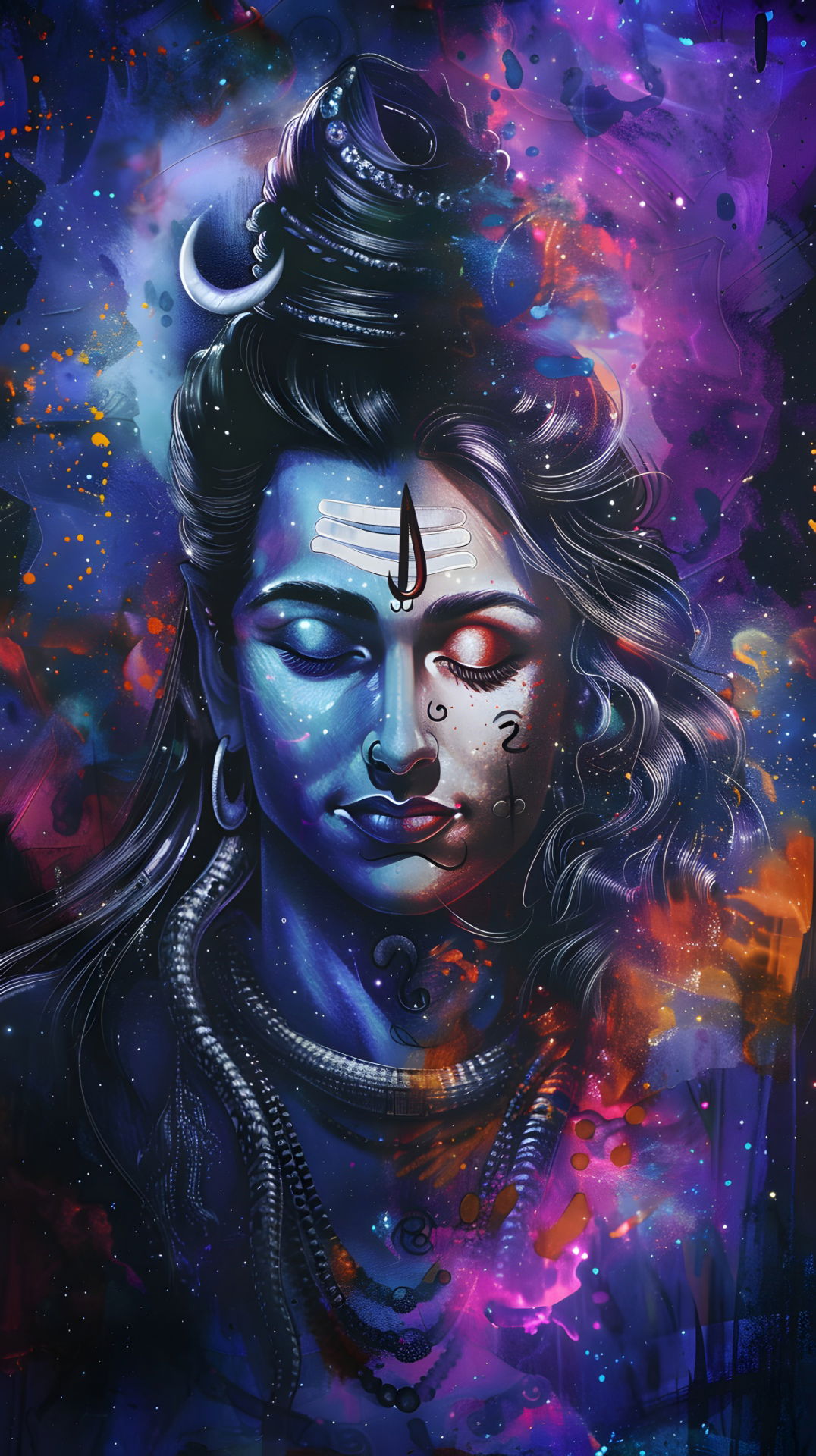 Shiva amidst a cosmic galaxy