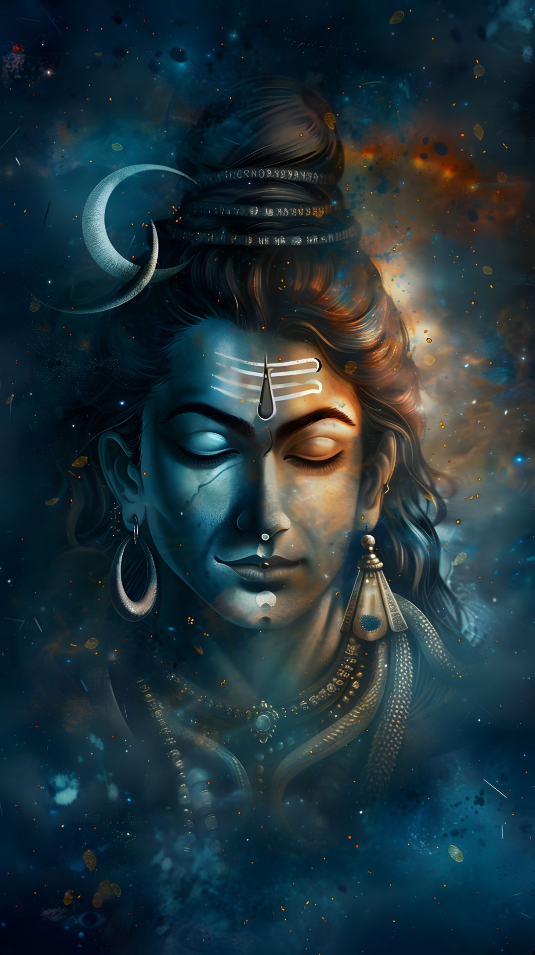 Mahadev\'s face in cosmic background
