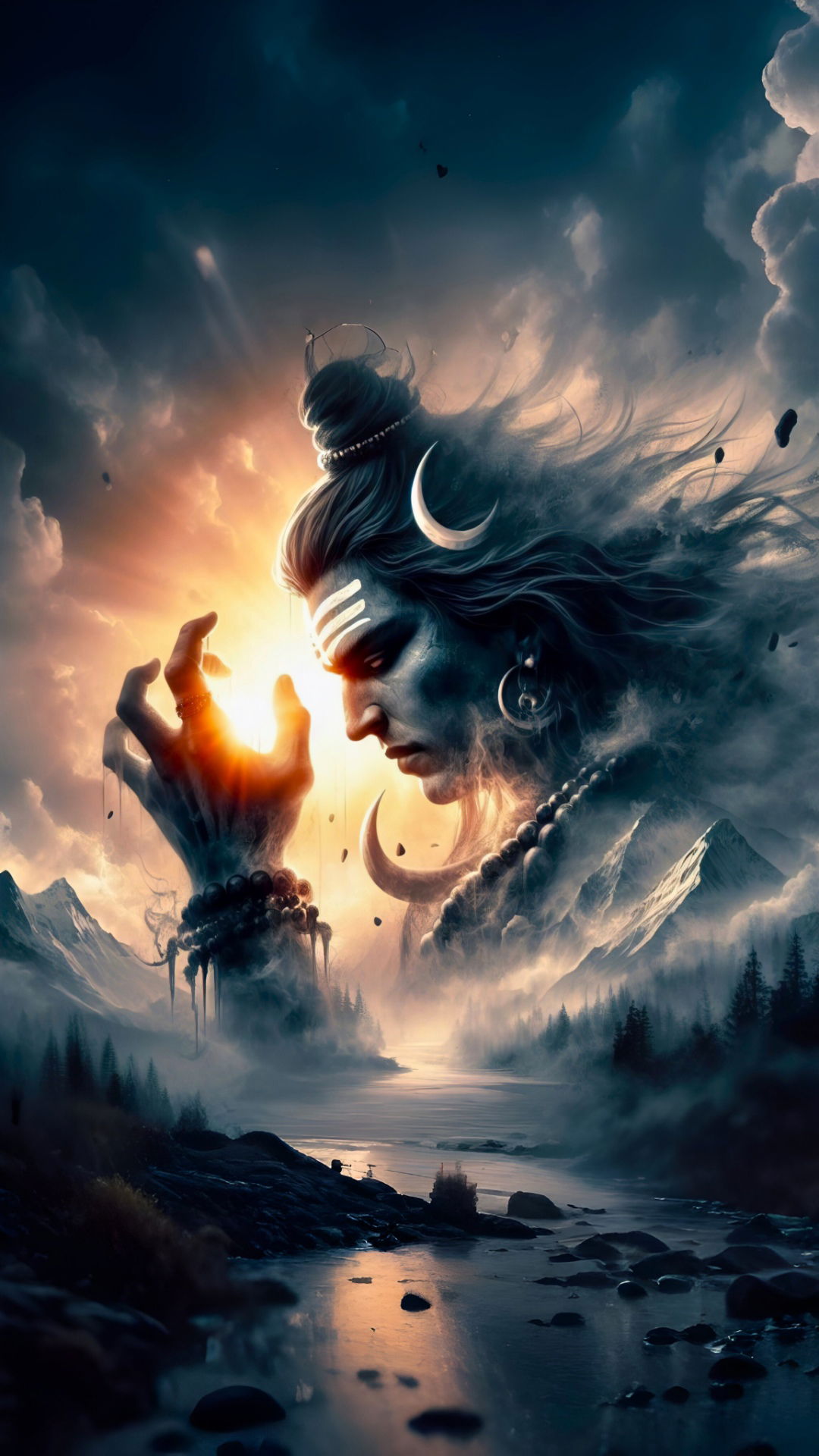 Lord Shiva cosmic energy wallpaper