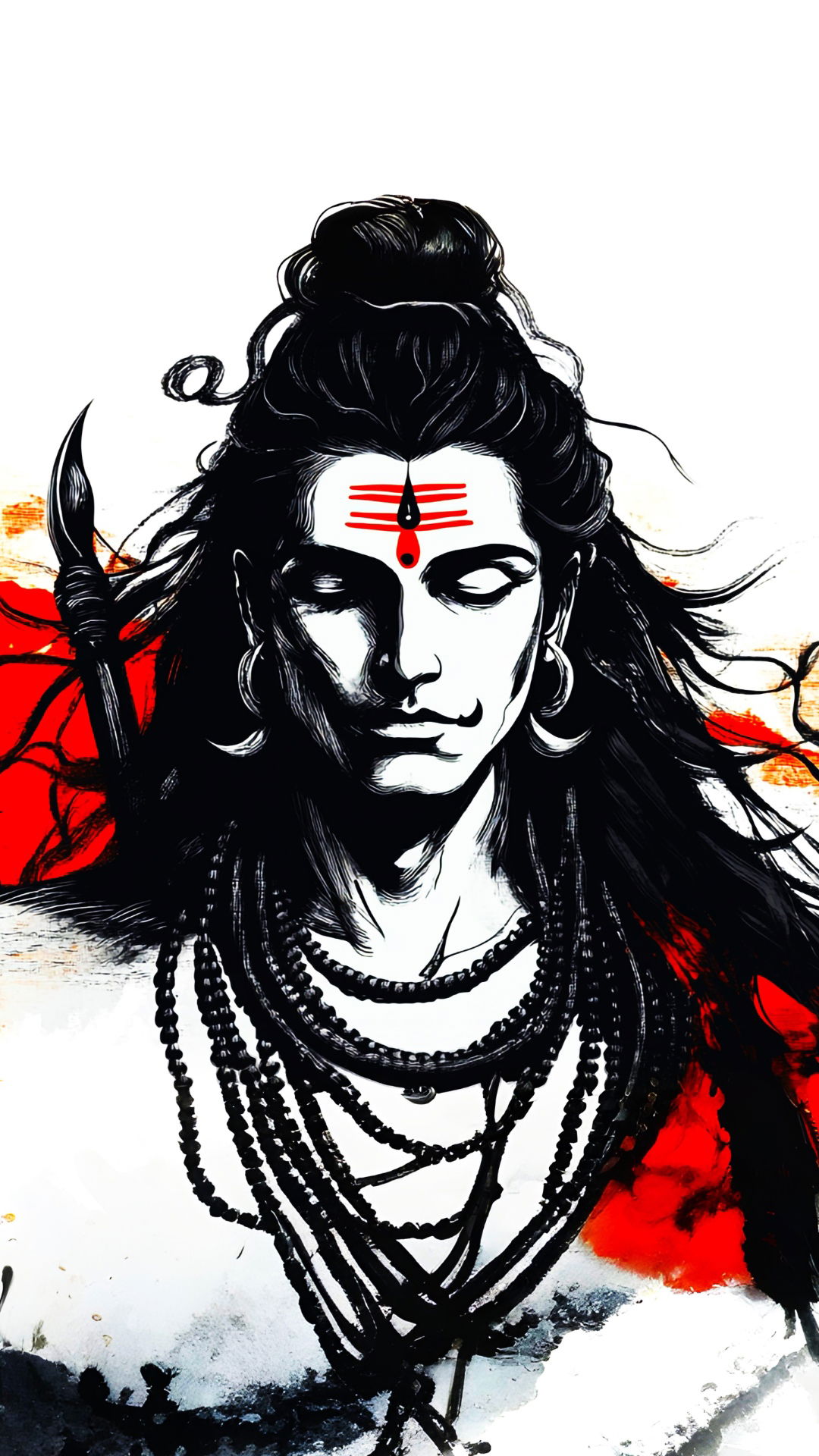 Serene portrait of Lord Shiva Mahadev