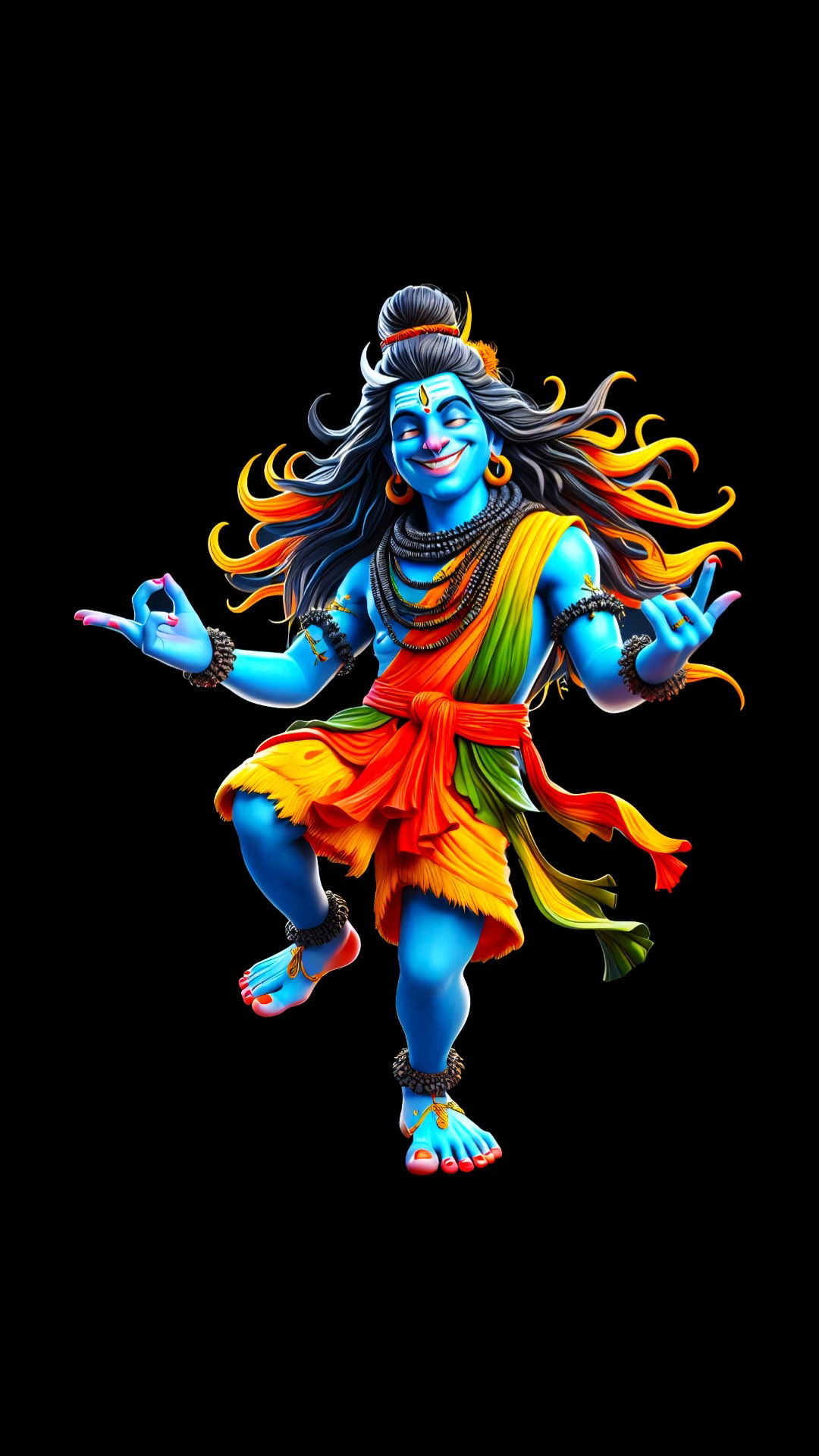 Dancing Shiva, vibrant cosmic form