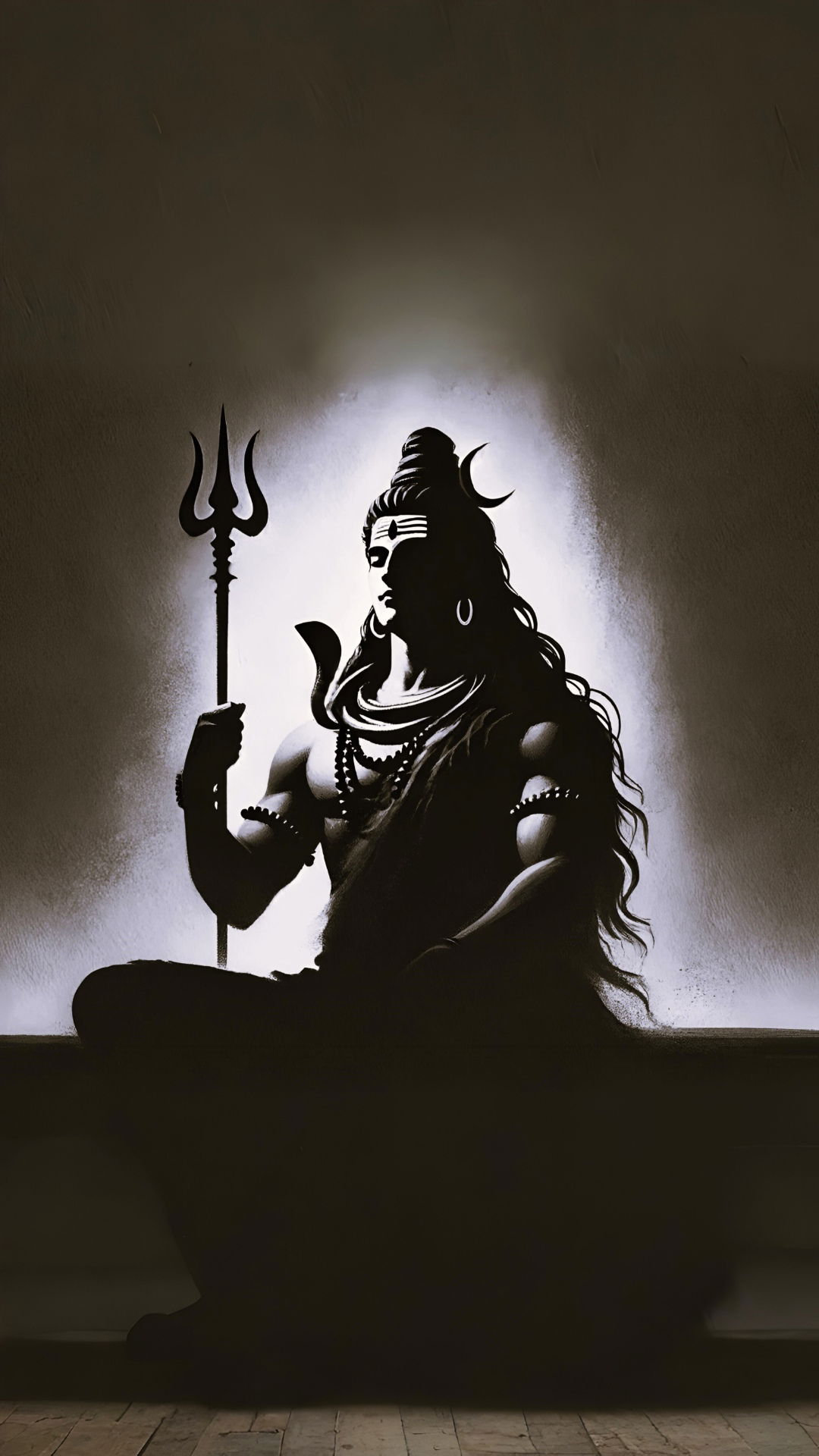 Meditating Shiva with Trishul