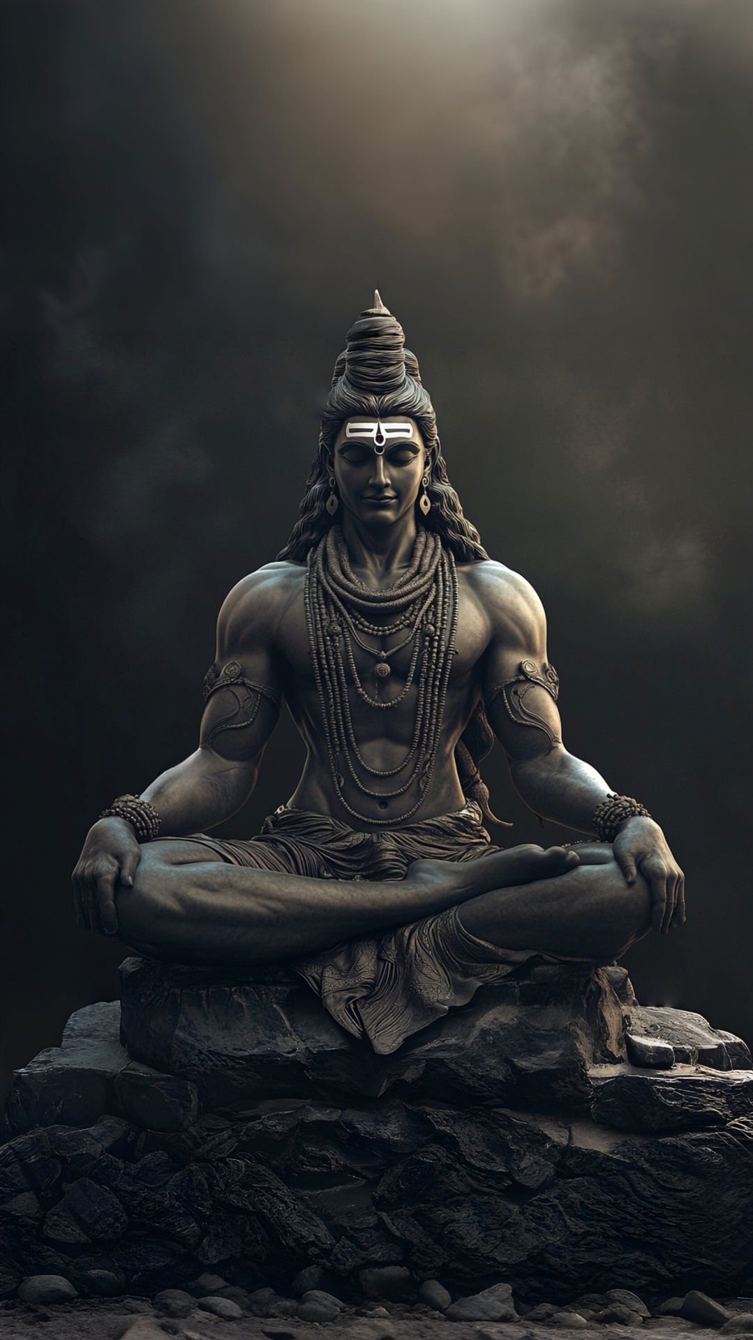 Meditating Shiva in lotus position