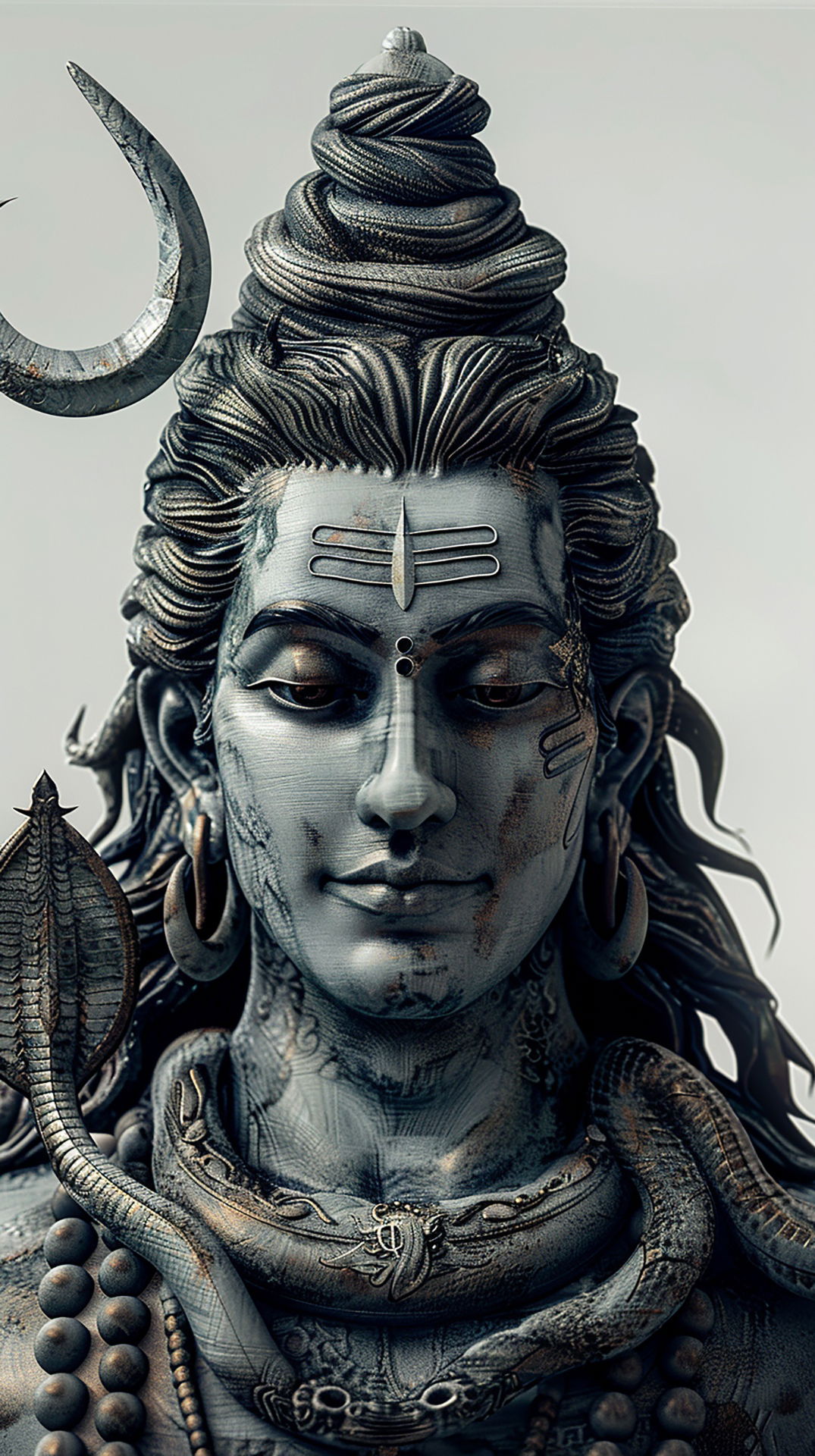 Close-up of Lord Shiva\'s face