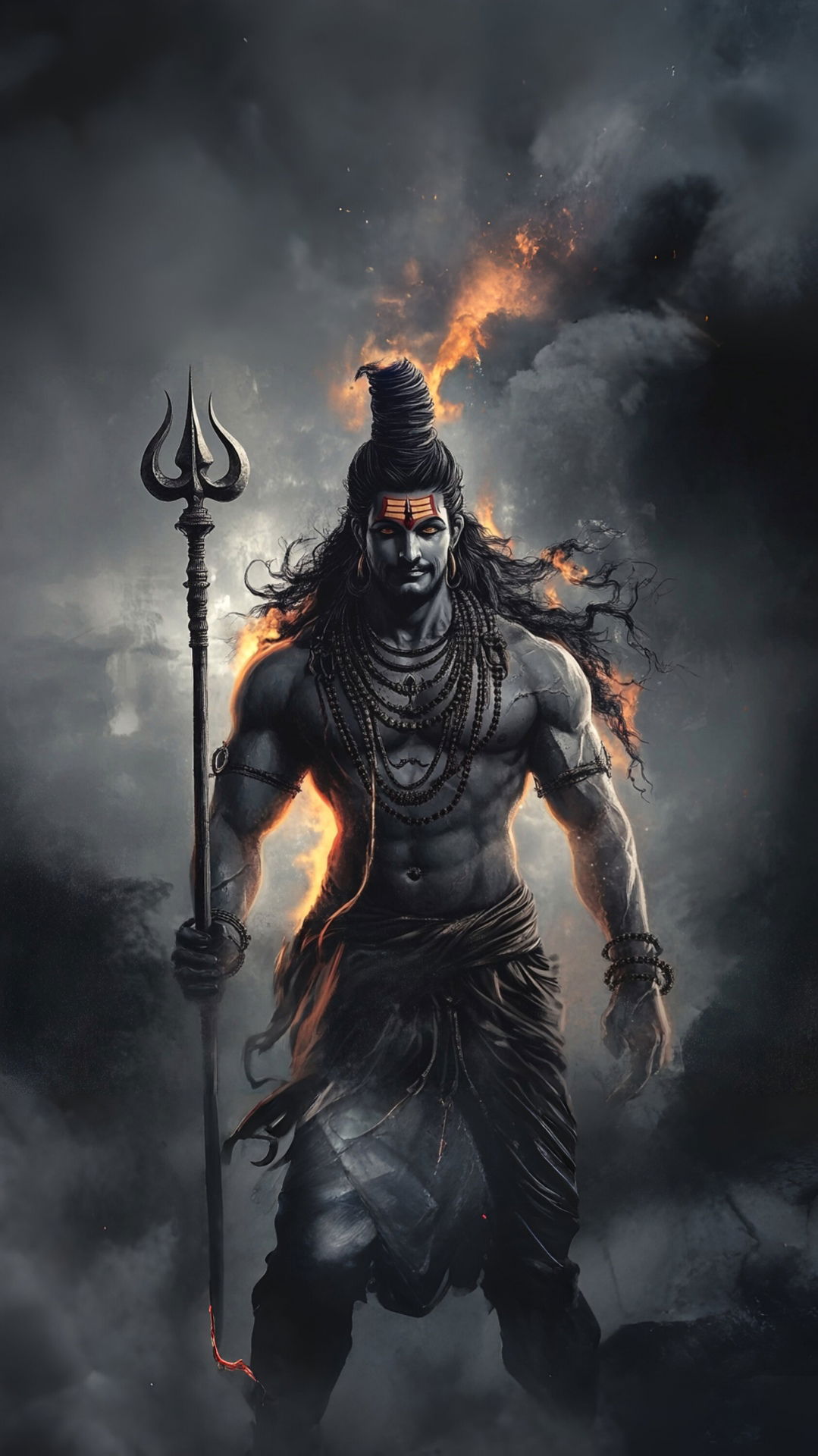Powerful Shiva with Trishul