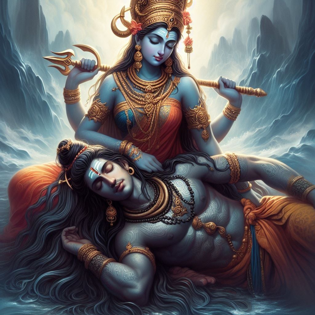 Shiva and Parvati in peaceful repose