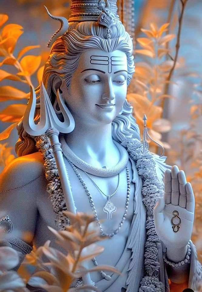 Peaceful depiction of Lord Shiva.