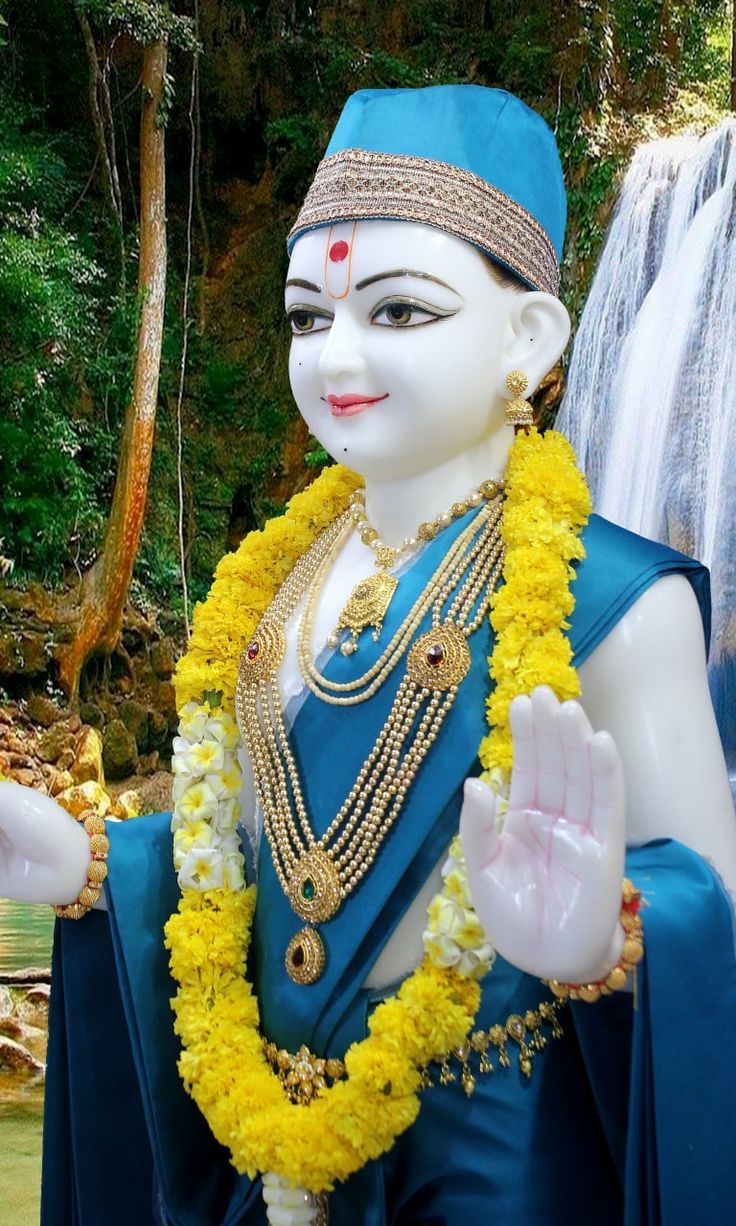 Swaminarayan bestowing blessings in forest