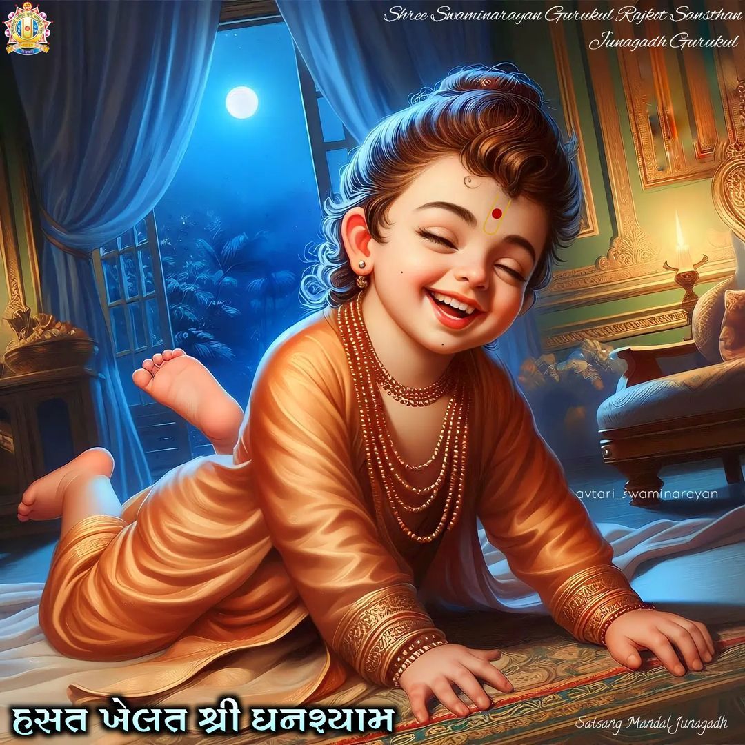 Smiling child Swaminarayan devotional wallpaper