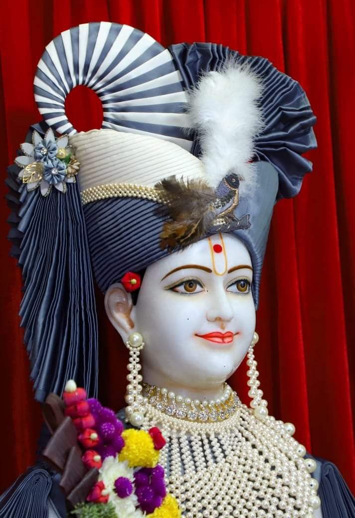 Swaminarayan Bhagwan with ornate crown