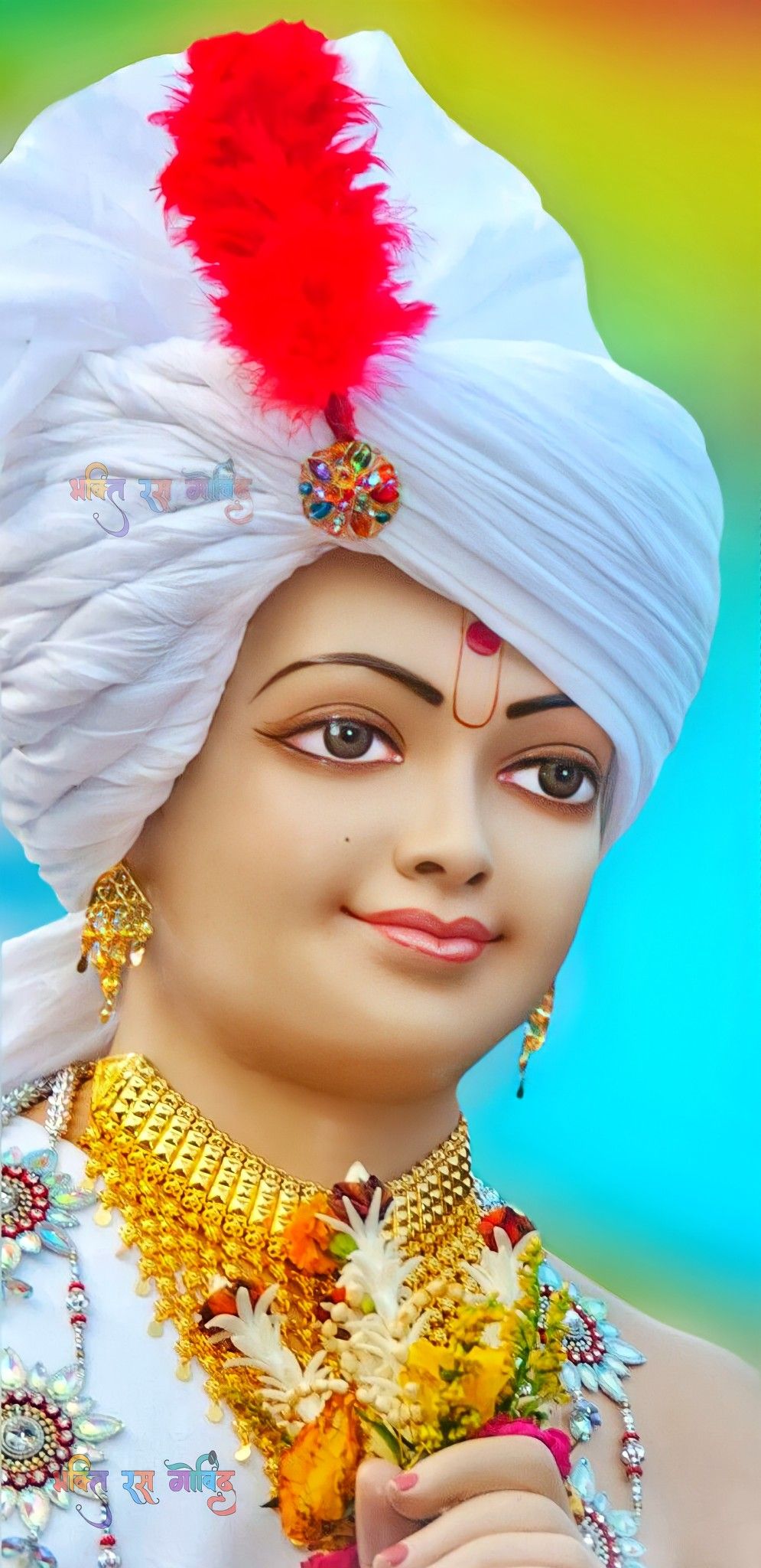 Young Swaminarayan with a gentle gaze