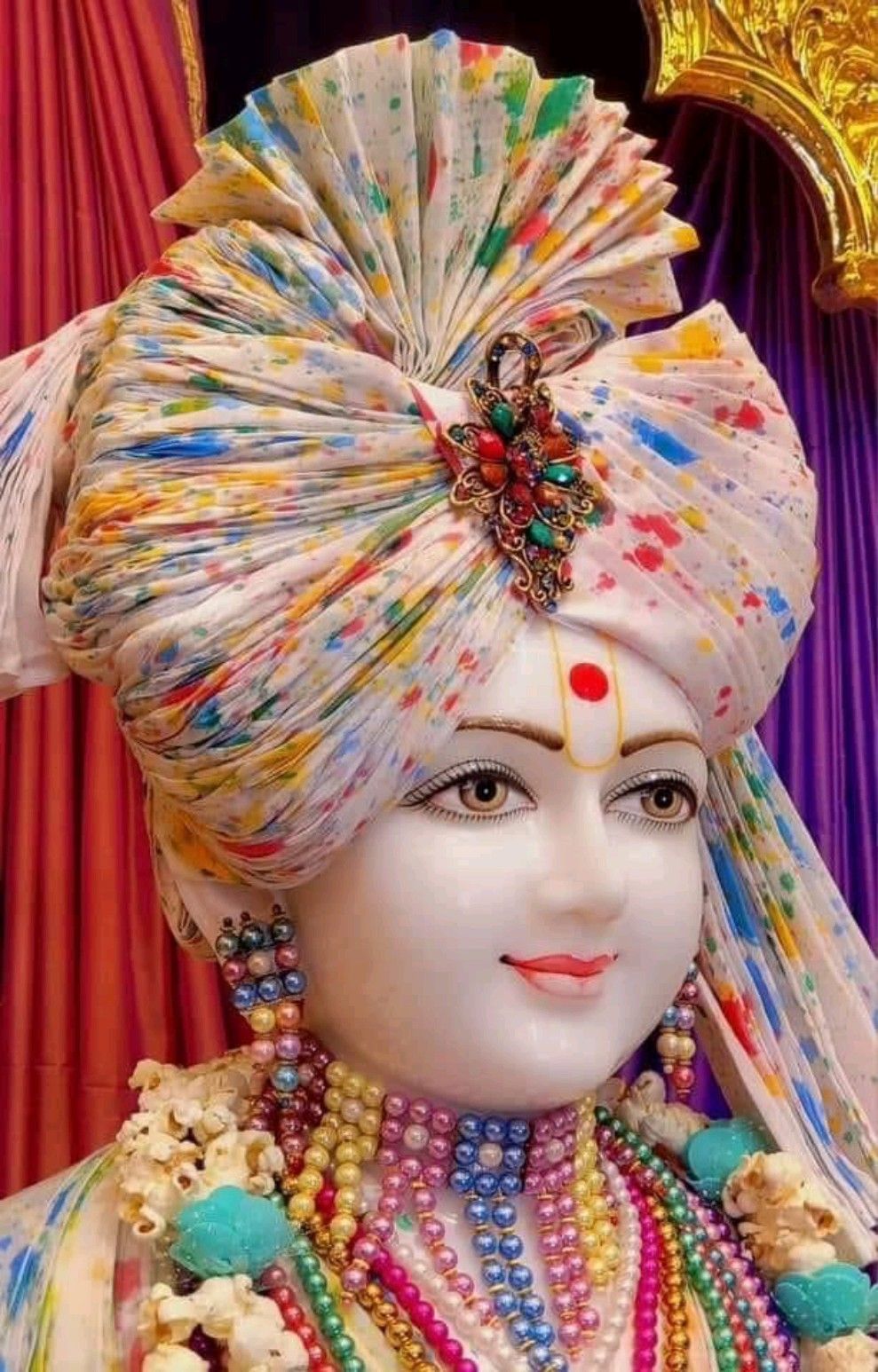 Swaminarayan Bhagwan serene face portrait