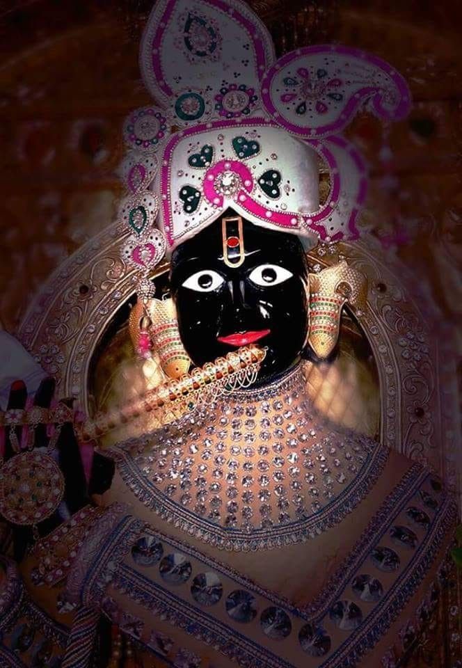 Ornate Swaminarayan portrait for phone wallpaper
