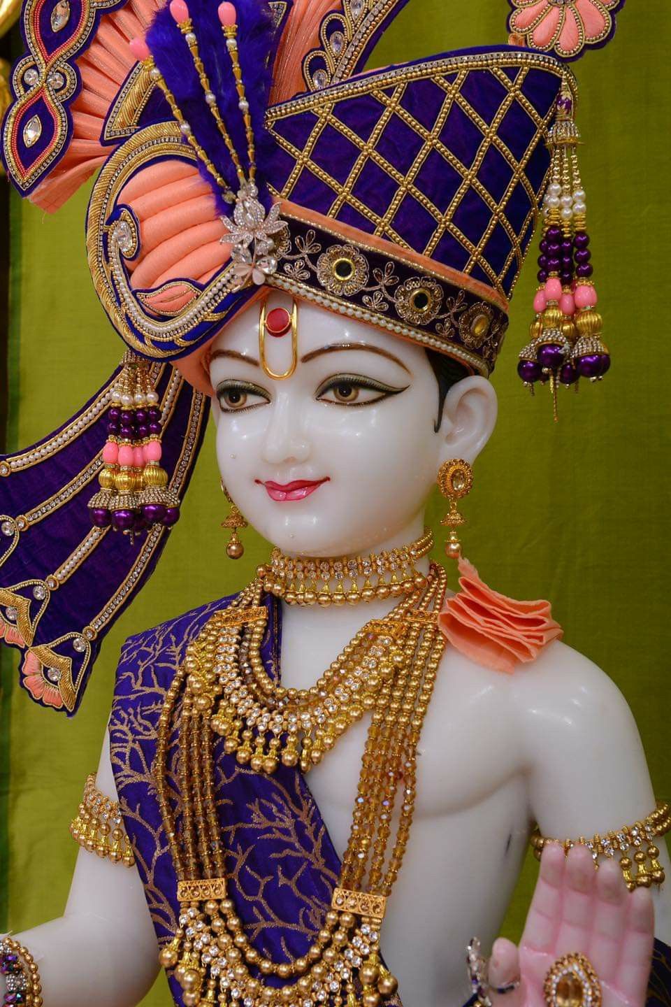 Swaminarayan Bhagwan with ornate crown
