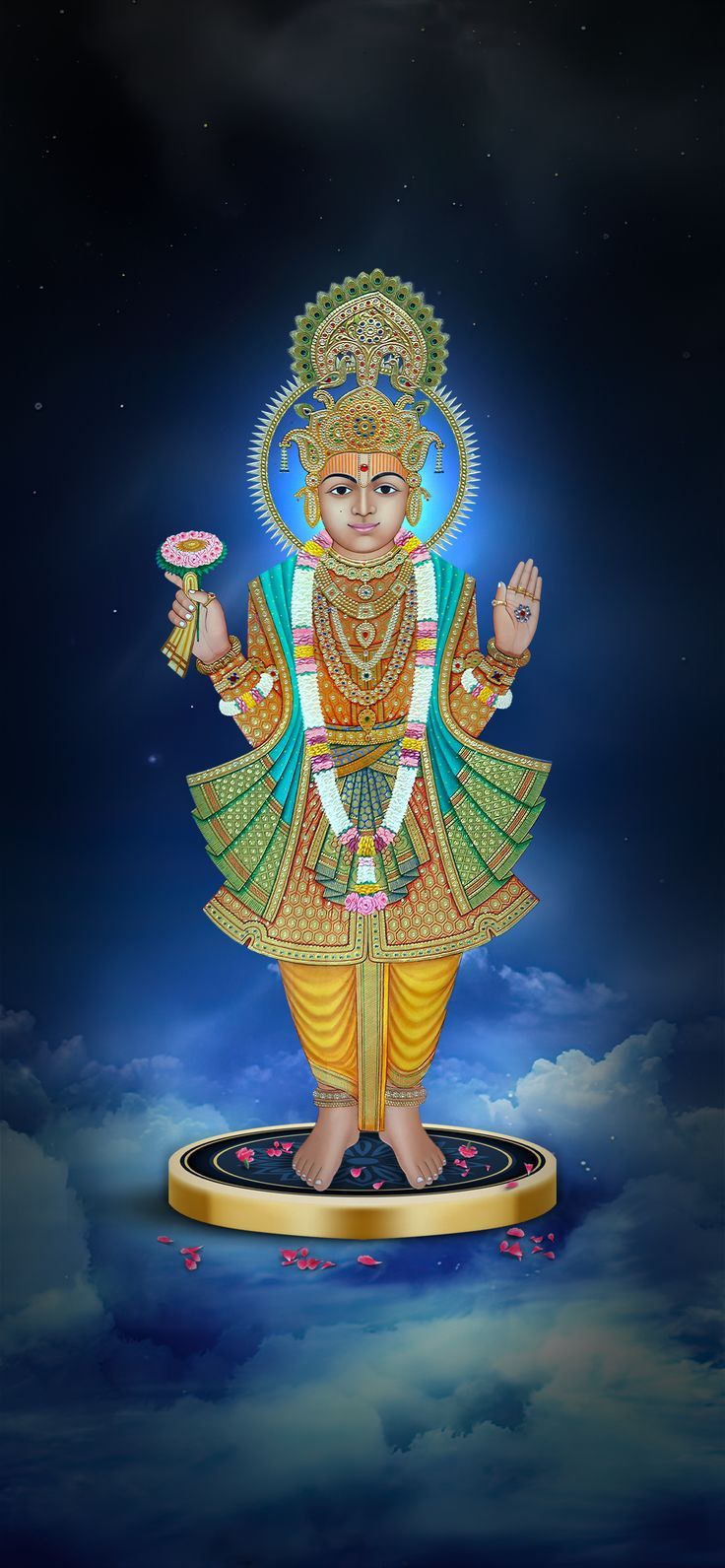 Swaminarayan Bhagwan in divine pose