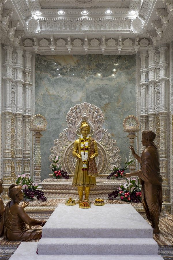 Swaminarayan Bhagwan in a golden temple